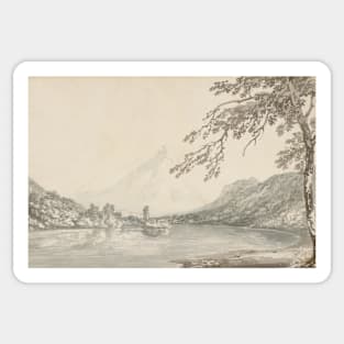 On the Aar between Unterseen and Lake of Brienz by J.M.W. Turner Sticker